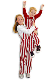 RALLY Youth Maroon Striped Bib Overall Sweatpants