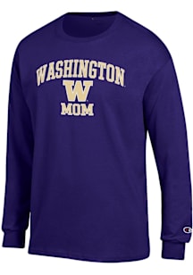 Champion Washington Huskies Purple Mom Jersey Long Sleeve T Shirt