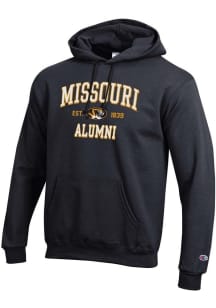 Champion Missouri Tigers Mens Black Est Alumni Powerblend Long Sleeve Hoodie