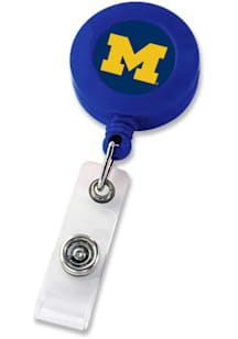 Navy Blue Michigan Wolverines Retractable Badge Holder