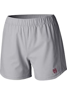 Columbia Mississippi State Bulldogs Womens Grey Heat Seal Tamiami Pull-On Shorts