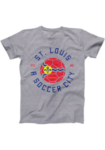 Series Six St Louis Grey A Soccer City Short Sleeve Fashion T Shirt