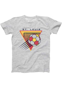 Series Six St Louis Grey 90s Soccer Short Sleeve Fashion T Shirt