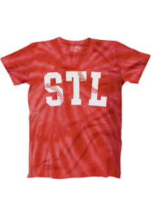 Series Six St Louis Red Initial Stitches Short Sleeve Fashion T Shirt