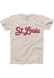 Series Six St Louis Tan Script Short Sleeve Fashion T Shirt