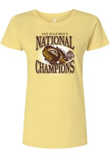 Summit Sportswear Western Michigan Broncos Womens Gold 2025 National Mens Hockey Champions Short S..