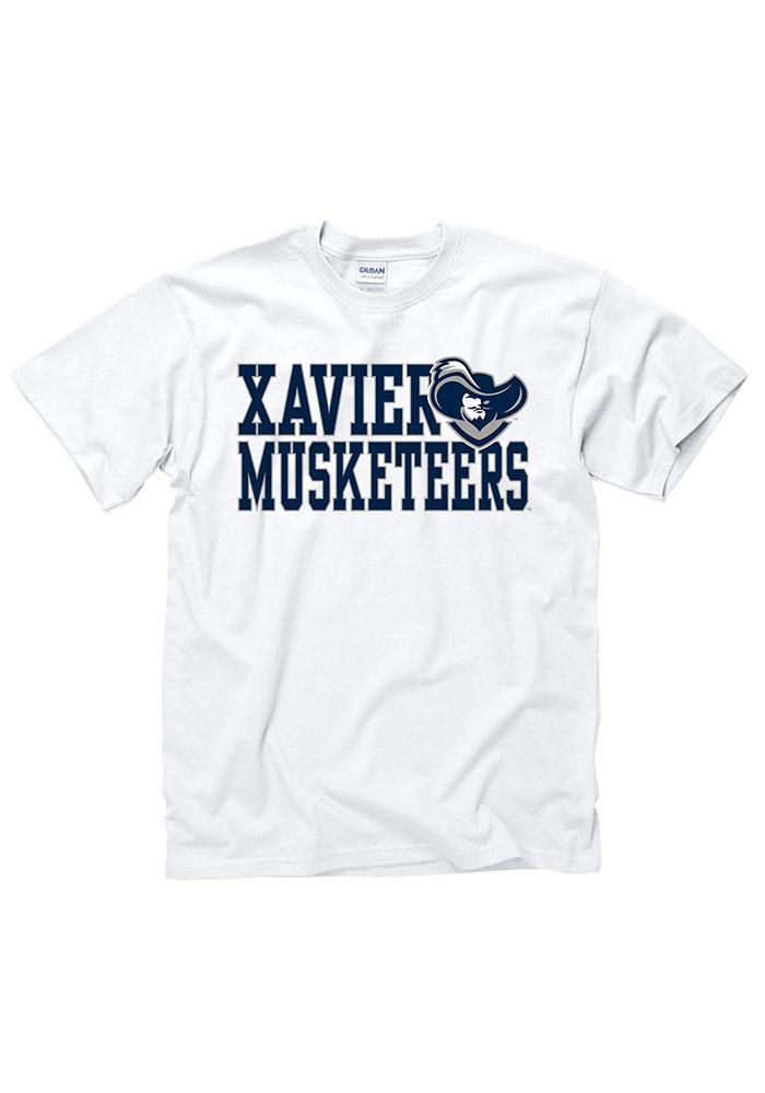 Xavier Musketeers White Slogan Short Sleeve T Shirt