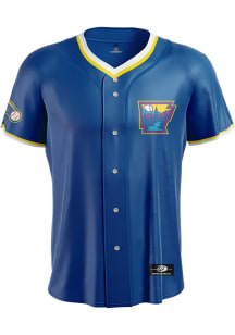 Mens Replica Button Up Jersey - Navy Blue
