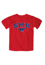SMU Mustangs Toddler Red Arch Short Sleeve T-Shirt