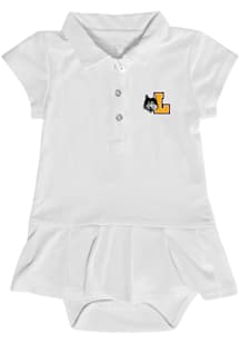 Loyola Ramblers Baby Girls White Caroline Short Sleeve Dress