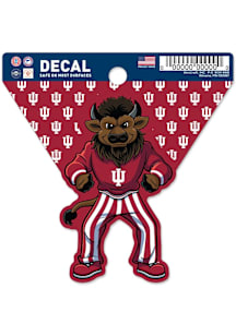 Indiana Hoosiers Bison Clean Cut Auto Decal - Red