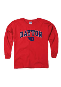 Dayton Flyers Youth Red Arch Mascot Long Sleeve T-Shirt