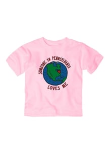 Pennsylvania Toddler Girls Pink Someone Loves Me Short Sleeve T-Shirt