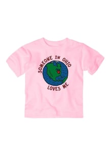 Ohio Toddler Girls Pink Someone Loves Me Short Sleeve T-Shirt