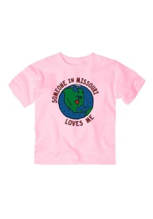 Missouri Toddler Girls Pink Someone Loves Me Short Sleeve T-Shirt