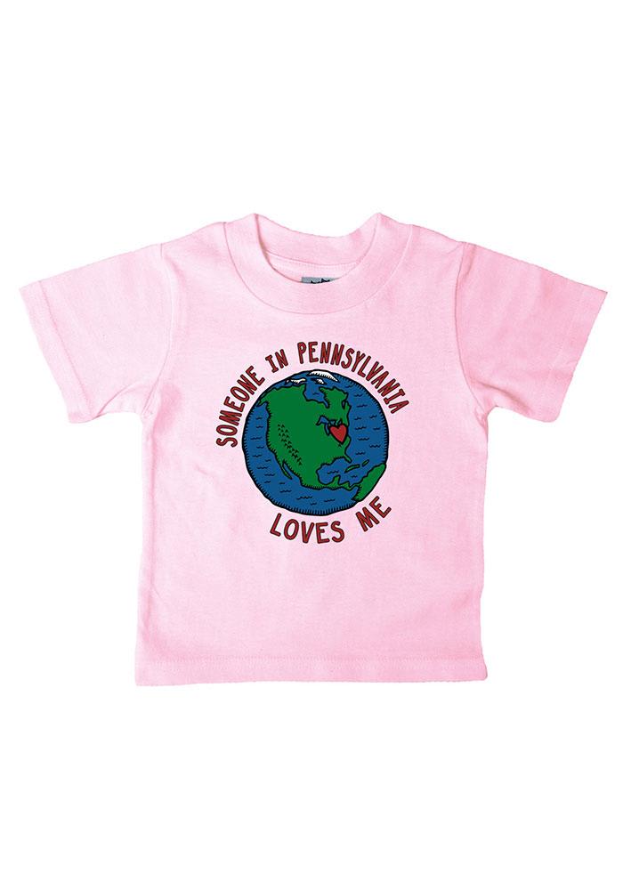 Pennsylvania Infant Someone Loves Me Short Sleeve T-Shirt Pink
