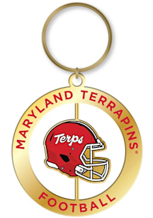 Maryland Terrapins Football Spinner Keychain - Red
