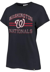 47 Washington Nationals Womens Navy Blue Bright Eyed Short Sleeve T-Shirt