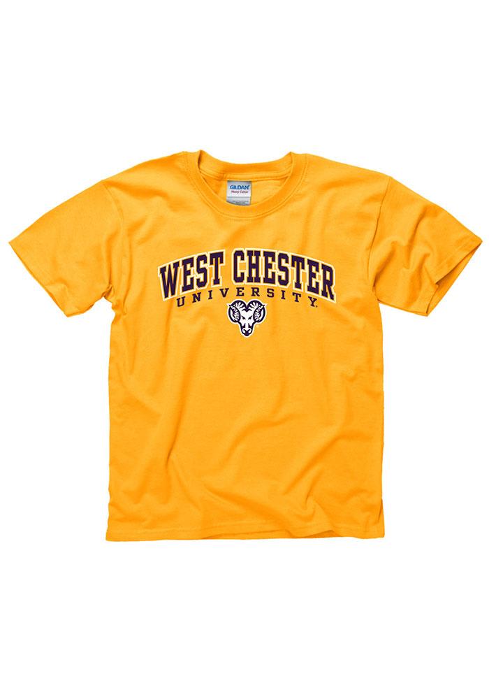 West Chester Golden Rams Mens T Shirt - Short Sleeve Crew Neck Soft Fitted  Tees Classic Tshirts