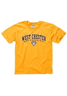 West Chester Golden Rams Youth Gold Midsize Arch Short Sleeve T-Shirt