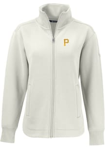 Cutter and Buck Pittsburgh Pirates Womens White Roam Light Weight Jacket