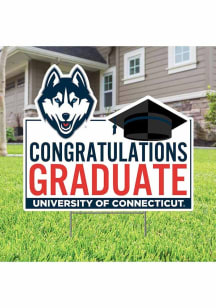 UConn Huskies Congratulations Graduate Yard Sign - White