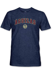 Club América Navy Blue Arch Mascot Short Sleeve Fashion T Shirt