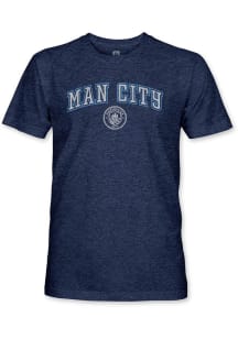 Manchester City FC Navy Blue Arch Mascot Short Sleeve Fashion T Shirt