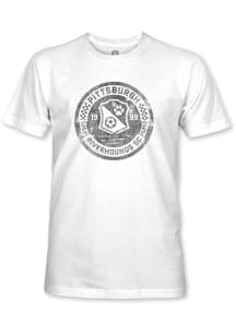 Pittsburgh Riverhounds SC White Mono Distressed Short Sleeve T Shirt