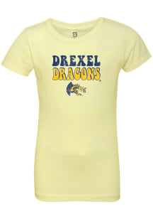 Girls Drexel Dragons Gold Summit Sportswear Bubble Script Short Sleeve T-Shirt