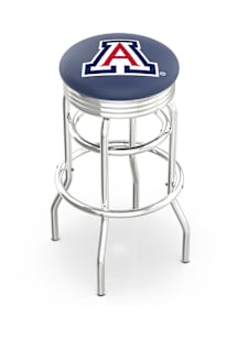 Arizona Wildcats Double-Ring Swivel Chrome Pub Stool - Black