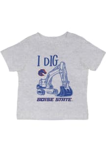 Vive La Fete Boise State Broncos Infant Excavator Short Sleeve T-Shirt Grey