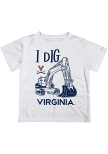 Vive La Fete Virginia Cavaliers Infant Excavator Short Sleeve T-Shirt White