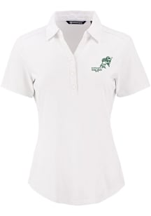 Cutter and Buck North Dakota State Bison Womens White Vintage Forge Eco Polo Short Sleeve Polo Shi..
