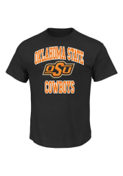 Majestic Oklahoma State Cowboys Black #1 Design Short Sleeve T Shirt