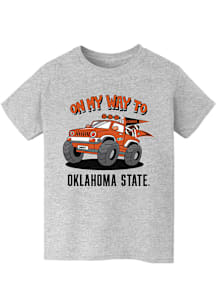 Vive La Fete Oklahoma State Cowboys Youth Grey On My Way Short Sleeve T-Shirt