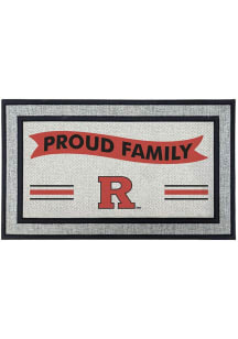 Ash Rutgers Scarlet Knights Proud Family 18x30 Door Mat