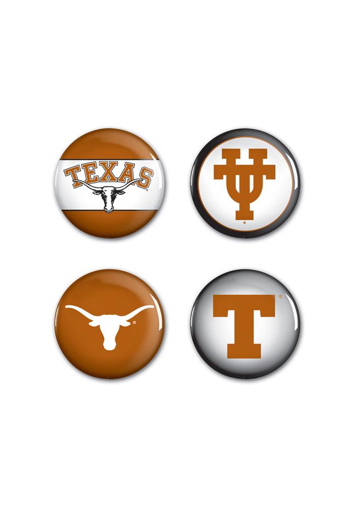 Texas Longhorns 1 1/4 4 Pack Button