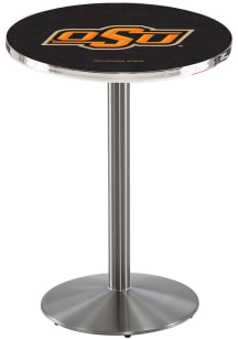 Oklahoma State Cowboys Stainless Round Base Pub Table