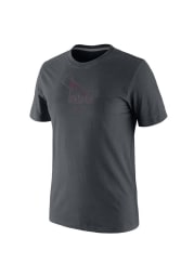 Nike Saint Josephs Hawks Charcoal Distressed Logo Short Sleeve T Shirt