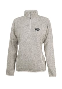 Western Michigan Broncos Womens Oatmeal Heather 1/4 Zip Pullover
