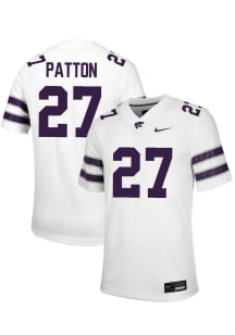 Cub Patton Nike Mens White K-State Wildcats NIL Game Football Jersey