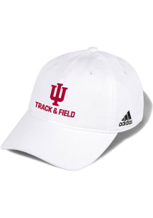Adidas White Indiana Hoosiers Track &amp; Field Washed Slouch Adjustable Hat