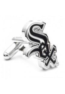 Chicago White Sox Silver Plated Mens Cufflinks