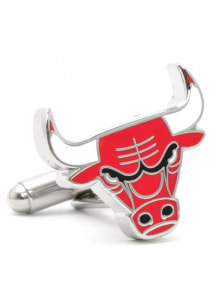 Chicago Bulls Silver Plated Mens Cufflinks