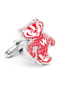 Wisconsin Badgers Silver Plated Mens Cufflinks
