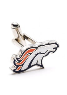 Denver Broncos Silver Plated Mens Cufflinks