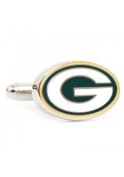 Green Bay Packers Silver Plated Mens Cufflinks