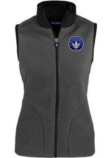 Cutter and Buck Montreal Impact Womens Graphite Cascade Sherpa Vest