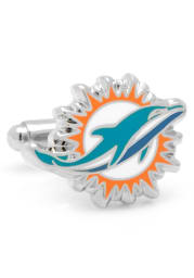 Miami Dolphins Silver Plated Mens Cufflinks